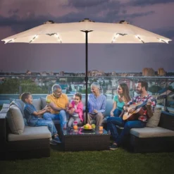 Costway 15Ft Patio Double-Sided Solar LED Market Umbrella Crank Base BeigeTanOrangeBurgundy 20 Costway 15Ft Patio Double-Sided Solar LED Market Umbrella Crank Base BeigeTanOrangeBurgundy -Outdoor Garden Store GUEST 41709ed1 16de 415a a269 2cf296b8f7d2