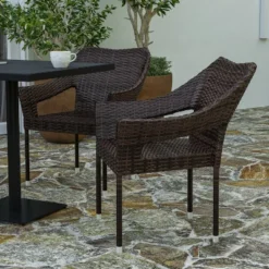 Merrick Lane Weather Resistant Indoor/Outdoor Stacking Patio Dining Chair With Steel Frame And PE Rattan 16 Merrick Lane Weather Resistant Indoor/Outdoor Stacking Patio Dining Chair With Steel Frame And PE Rattan -Outdoor Garden Store GUEST 42acd0c7 24f8 4777 a063 1727cf0c3574
