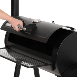 Captiva Designs E02GR006 Offset Charcoal Smoker - Black