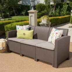 St. Paul Wicker Outdoor Patio Sofa - Christopher Knight Home