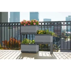 FlexSpace Tiered Modular Grey Raised Garden Bed Planter - Southern Patio