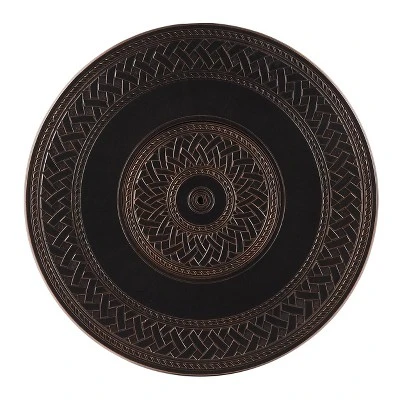 Oakland Living 5pc Aluminum Outdoor Patio Fire Pit Dining With 34" Round Fire Table Copper/Beige 4 Oakland Living 5pc Aluminum Outdoor Patio Fire Pit Dining With 34" Round Fire Table Copper/Beige - Image 4