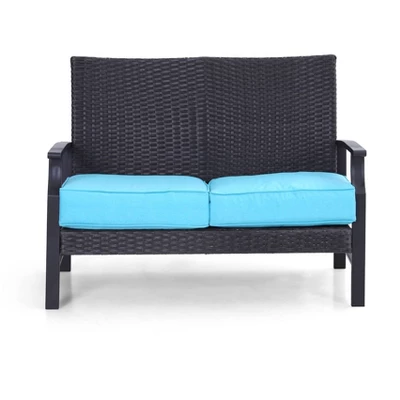 Rattan Wicker Patio Loveseat - Captiva Designs 1 Rattan Wicker Patio Loveseat - Captiva Designs