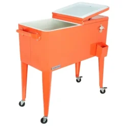 80qt Portable Rolling Patio Cooler - Permasteel -Outdoor Garden Store GUEST 450faf73 ae71 4949 a469 aa884fafc7fd