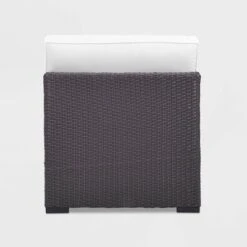 Biscayne Armless Chair With White Cushions Brown - Crosley 9 Biscayne Armless Chair With White Cushions Brown - Crosley -Outdoor Garden Store GUEST 46585b82 f653 4811 9f2f e01bfd2f8fb0