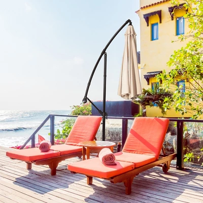 Costway 10FT Patio Offset Hanging Umbrella Easy Tilt Adjustment 8 Ribs Backyard BurgundyBeigeTanBlue 1 Costway 10FT Patio Offset Hanging Umbrella Easy Tilt Adjustment 8 Ribs Backyard BurgundyBeigeTanBlue