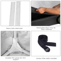 48''x24''x60'' Mylar Indoor Grow Tent Room Reflective Hydroponic Garden Growing -Outdoor Garden Store GUEST 47408817 e299 41b2 8d38 a3cc0e407ed9