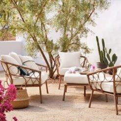 Britanna Oversized Patio Ottoman - Linen - Opalhouse™ -Outdoor Garden Store GUEST 474ca0fe 25d2 44ca 9813 a8a367569dc0