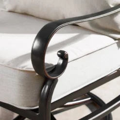 5pc Set With 42" Square Outdoor Aluminum Fire Table & Four Swivel Rocking Chairs & Wind Blocker Lid - Oakland Living -Outdoor Garden Store GUEST 4802193c 55b0 4b49 b4ff 3728e316621d 1