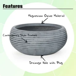 Aoodor Plant Pots With Drain Hole Set Of 3, Flower Pots Outdoor&Indoor,Magnesium Oxide Planter -Outdoor Garden Store GUEST 4854218b 81d5 48c9 badd b9cf9529e7dc