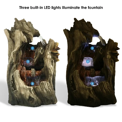Sunnydaze Decor Sunnydaze Indoor Home Decorative Cascading Caves Waterfall Tabletop Water Fountain With LED Lights - 14" 7 Sunnydaze Decor Sunnydaze Indoor Home Decorative Cascading Caves Waterfall Tabletop Water Fountain With LED Lights - 14" - Image 7