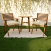 2pc 19" X 19" X 3" Outdoor Tufted U-Shaped Chair Cushions - Sorra Home