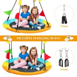 Costway 40'' Flying Saucer Tree Swing Indoor Outdoor Swing W/Hanging Strap Helicopter -Outdoor Garden Store GUEST 495b5ee5 4ba8 4308 80d6 7fdf4fae2139