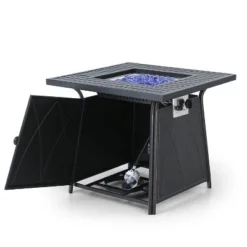 Captiva Designs 7pc Steel & Wicker Outdoor Square Fire Pit Furniture Set With Cushions -Outdoor Garden Store GUEST 498e5abb 40b9 44a1 ba04 a212f7ec4bb3