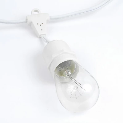 Novelty Lights Edison Outdoor String Lights With 50 Suspended Sockets White Wire 100 Feet 3 Novelty Lights Edison Outdoor String Lights With 50 Suspended Sockets White Wire 100 Feet - Image 3