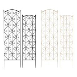 Garden Trellis - Set Of 2 Metal Panels With Decorative Scrolls - Fencing For Climbing Vines, Roses, Potted Plants, And Flowers By Pure Garden (Black) -Outdoor Garden Store GUEST 4a4843e7 04a3 45e0 bb02 e8797cfe41af
