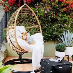 Britanna Patio Hanging Egg Chair - Natural - Opalhouse™ -Outdoor Garden Store GUEST 4b072736 06c1 4fa1 8662 422f2020ef23