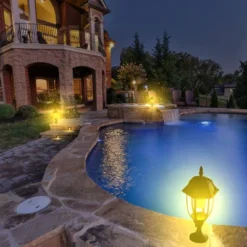 Solar Wall/Pillar Outdoor Lantern With Integrated LED Bulb Black - Techko Maid -Outdoor Garden Store GUEST 4b6e1248 8b98 4754 b239 fba37869d418