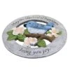 Home & Garden 11.5" Bluebird Garden Stone Yard Decor Flower Roman, Inc - Stepping Stones And Pathways