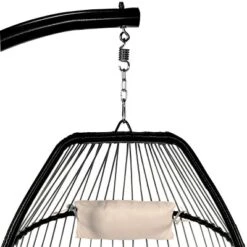 Egg Style Hanging Chair Cream W/Deep Cushion Soft Relaxing Luxury -Outdoor Garden Store GUEST 4c4376bc 5c41 47f2 8464 bdbfb3dda361