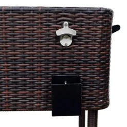 80qt Portable Rolling Patio Cooler Dark Wicker - Permasteel -Outdoor Garden Store GUEST 4c63cbfa 3ea5 4a13 a50b 21bb19036662