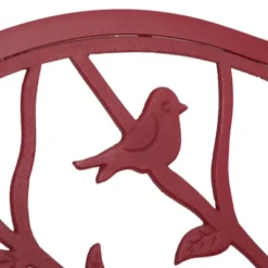 Metal Patio Bench With Steel Frame - Red - Captiva Designs -Outdoor Garden Store GUEST 4c88db9e 5b87 4520 835c a201eab378b1