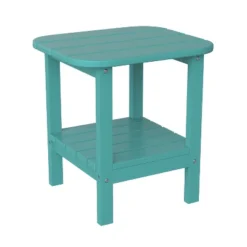 Merrick Lane 2-Tier Adirondack Side Table, All-Weather HDPE Indoor/Outdoor Accent Table -Outdoor Garden Store GUEST 4ca71cd5 6394 4236 96f1 e4fdfa53a356