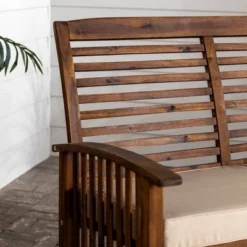 Ravenscroft Modern Boho Acacia Wood Slatted Outdoor Loveseat With Cushion - Saracina Home 27 Ravenscroft Modern Boho Acacia Wood Slatted Outdoor Loveseat With Cushion - Saracina Home -Outdoor Garden Store GUEST 4ceff825 634a 4119 9f21 4280e73d8f25