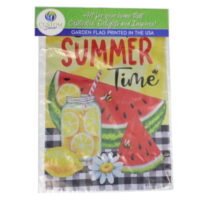 Home & Garden Sweet Summertime - One Garden Flag 18.0 Inches - Watermelon Lemonade - 4575Fm - Polyester - Yellow 1 Home & Garden Sweet Summertime - One Garden Flag 18.0 Inches - Watermelon Lemonade - 4575Fm - Polyester - Yellow