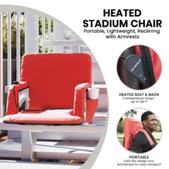 Emma And Oliver Portable Heated Reclining Stadium Chair With Armrests, Heated Padded Back & Heated Seat With Dual Storage Pockets And Backpack Straps 23 Emma And Oliver Portable Heated Reclining Stadium Chair With Armrests, Heated Padded Back & Heated Seat With Dual Storage Pockets And Backpack Straps -Outdoor Garden Store GUEST 4dd7aaee 9226 4eff bdd9 590030ccc35b