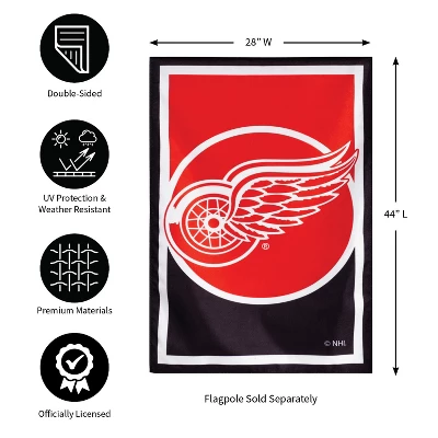 Evergreen Flag, DS New Burlap, Reg, Detroit Red Wings 1 Evergreen Flag, DS New Burlap, Reg, Detroit Red Wings