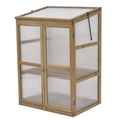 Costway Garden Portable Wooden GreenHouse Cold Frame Raised Plants Shelves Protection -Outdoor Garden Store GUEST 4e86f33b 9fc3 406e b4f8 e6b10451c68c