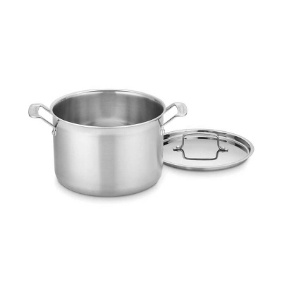 Cuisinart Classic MutliClad Pro 8qt Stainless Steel Tri-Ply Stockpot With Cover MCP66-24N - Silver 2 Cuisinart Classic MutliClad Pro 8qt Stainless Steel Tri-Ply Stockpot With Cover MCP66-24N - Silver - Image 2