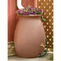 Rainwater Urn, 50 Gallon, 4' Hose Included, Brass Water Spigot, Removable Top -Outdoor Garden Store GUEST 509890b8 1f27 4ad0 bd5b 141e9731b95b