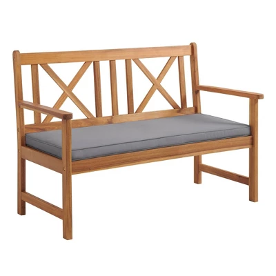Manchester 2pc Acacia Wood Outdoor Set - Natural - Alaterre Furniture 4 Manchester 2pc Acacia Wood Outdoor Set - Natural - Alaterre Furniture - Image 4