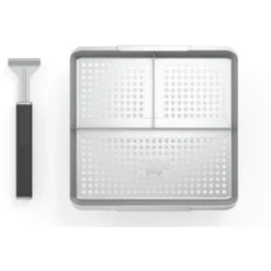 Yukon Glory BBQ 'N SERVE 3 Section BBQ Grill Basket The Grilling Basket Includes A Clip-On Handle