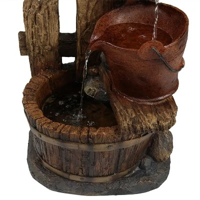 Sunnydaze Decor Sunnydaze 26"H Electric Polyresin Bluebird House And Buckets Outdoor Water Fountain 3 Sunnydaze Decor Sunnydaze 26"H Electric Polyresin Bluebird House And Buckets Outdoor Water Fountain - Image 3