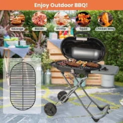 Costway Portable Propane Grill Folding Gas Grill Griddle With Wheels & Side Shelf 12 Costway Portable Propane Grill Folding Gas Grill Griddle With Wheels & Side Shelf -Outdoor Garden Store GUEST 537c8d68 e8f6 495a 84e3 7109881af749