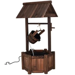 Costway Garden Rustic Wishing Well Water Fountain Wooden Outdoor Electric Backyard Pump 13 Costway Garden Rustic Wishing Well Water Fountain Wooden Outdoor Electric Backyard Pump -Outdoor Garden Store GUEST 53a5aec1 fa69 47dd a783 3c5e4def1ae5