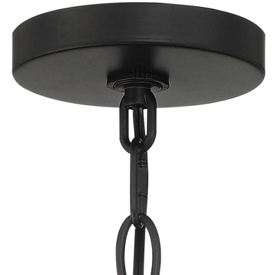 Possini Euro Design Arley Modern Outdoor Hanging Light Black Geometric Frame 12 1/2" Seedy Glass For Post Exterior Barn Deck House Porch Yard Patio 4 Possini Euro Design Arley Modern Outdoor Hanging Light Black Geometric Frame 12 1/2" Seedy Glass For Post Exterior Barn Deck House Porch Yard Patio - Image 4