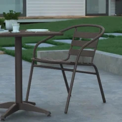 Emma And Oliver 23.5'' Square Aluminum Indoor-Outdoor Table Set With 2 Slat Back Chairs 16 Emma And Oliver 23.5'' Square Aluminum Indoor-Outdoor Table Set With 2 Slat Back Chairs -Outdoor Garden Store GUEST 556eeee5 f1be 4934 8990 a716c43a7437