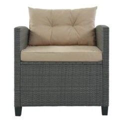 6PCS Patio PE Rattan Conversation Set, Outdoor Wicker Sectional Sofa With Table And Cushions-ModernLuxe -Outdoor Garden Store GUEST 5586ffe4 03fe 45f1 a6ae cd7935f2e03b