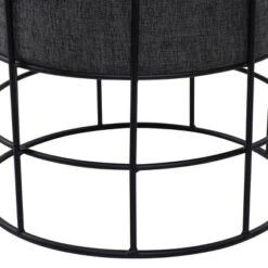 Metal Fabric Patio Garden Stool - Olivia & May -Outdoor Garden Store GUEST 55962290 da72 4c30 b348 4168920e30af