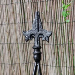 58" Tall Iron Fleur-De-Lis Garden Trellis Tool Black Powder Coat Finish- Achla Designs -Outdoor Garden Store GUEST 5616b602 3503 41f1 bc4b 91dd1108461c