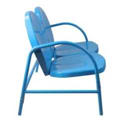 Northlight 47-Inch Outdoor Retro Tulip Loveseat, Sky Blue -Outdoor Garden Store GUEST 5635afc1 2442 490d b15b 25b4875e9aad