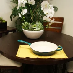 Crock-Pot Crock Pot Artisan Enameled 12in Round Cast Iron Skillet In Teal Ombre -Outdoor Garden Store GUEST 56c86e39 fc67 4b6a 9606 6880a74332a3