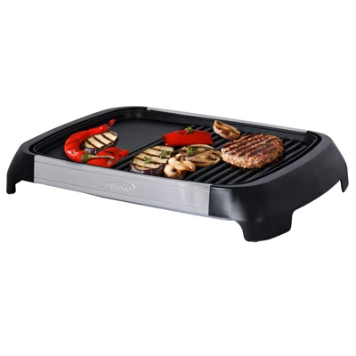 Brentwood Select TS-641 1200 Watt Electric Indoor Grill & Griddle In Stainless Steel 4 Brentwood Select TS-641 1200 Watt Electric Indoor Grill & Griddle In Stainless Steel - Image 4