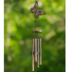Dawhud Direct 28" H Butterfly Wind Chimes For Outside -Outdoor Garden Store GUEST 57782fe7 234a 430b 947b c3626abba3b1