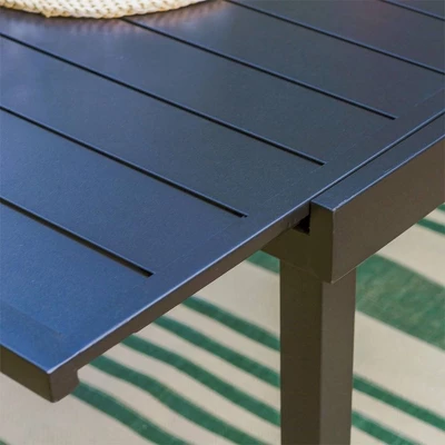 Captiva Designs 7pc Steel Outdoor Patio Dining Set With 360 Swivel Chairs & Rectangle Extendable Table 4 Captiva Designs 7pc Steel Outdoor Patio Dining Set With 360 Swivel Chairs & Rectangle Extendable Table - Image 4