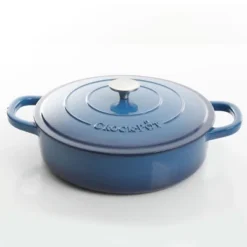 Crock-Pot Crock Pot Artisan Enameled 5 Quart Cast Iron Round Braiser Pan With Self Basting Lid In Sapphire Blue 15 Crock-Pot Crock Pot Artisan Enameled 5 Quart Cast Iron Round Braiser Pan With Self Basting Lid In Sapphire Blue -Outdoor Garden Store GUEST 58bf27c4 c898 449c a9ba ecdbce38c175